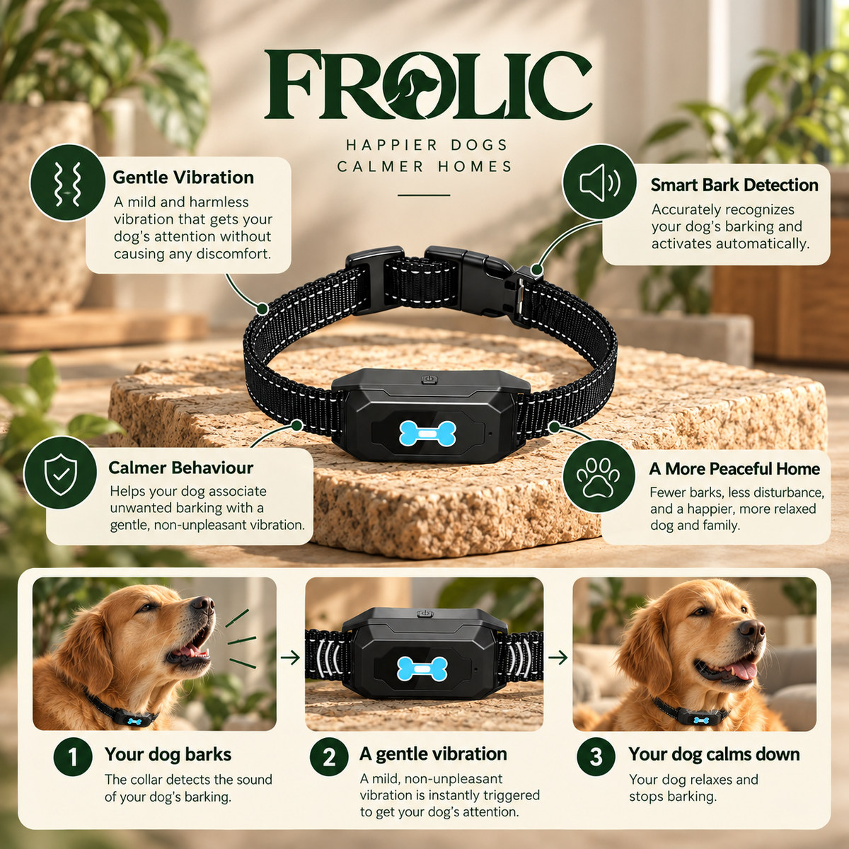 CalmBark Vibration Anti-Barking Device